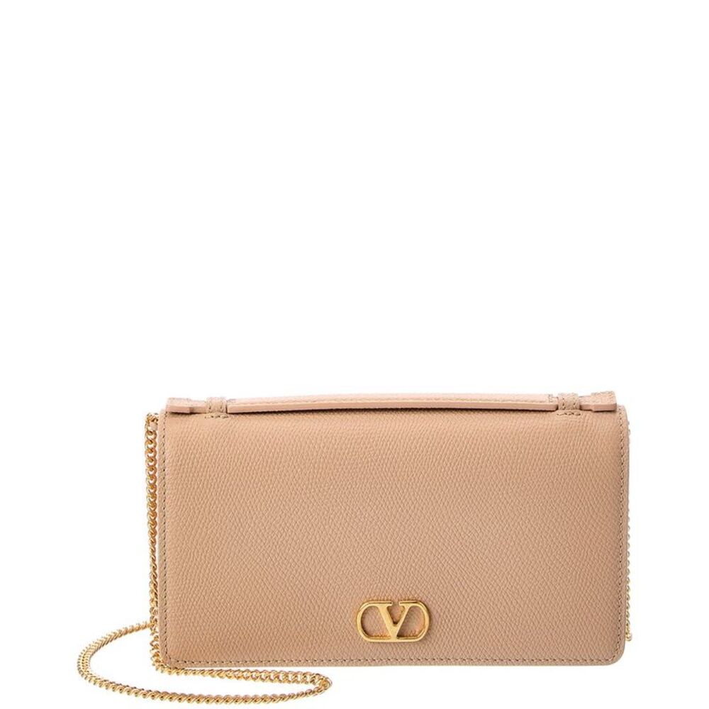 Valentino Vlogo Signature Leather Wallet On Chain